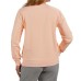  Ladies' French Terry Crewneck, Orange, Large
