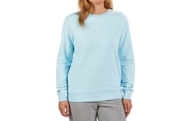  Ladies' French Terry Crewneck, Blue, 2X