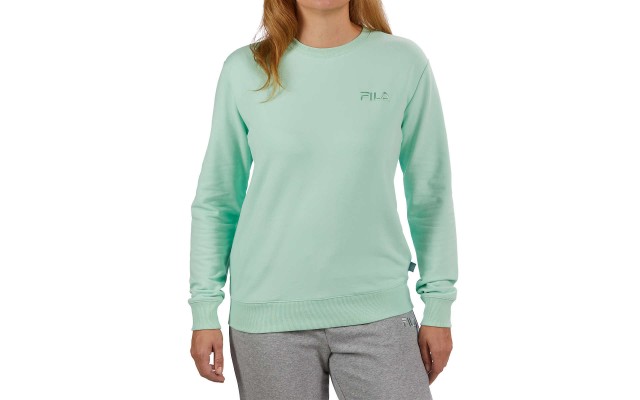  Ladies' French Terry Crewneck, Green, Large