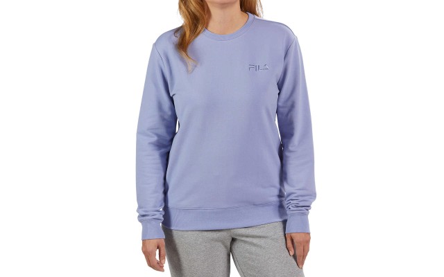 Ladies' French Terry Crewneck, Purple, 2X