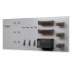 Flow Wall Garage Hardware Set, Silver