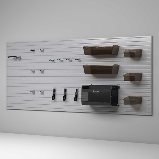 Flow Wall Garage Hardware Set, Silver