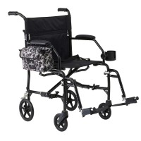 Freedom 3 Transport Wheelchair by Medline, Black