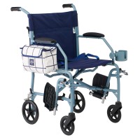 Freedom 3 Transport Wheelchair by Medline, Blue