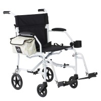 Freedom 3 Transport Wheelchair by Medline, White