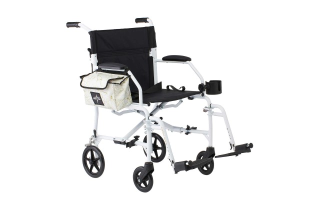 Freedom 3 Transport Wheelchair by , White