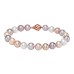 Freshwater Cultured 8-8.5mm Pink Multi Color Pearl 14kt Rose Gold Bracelet