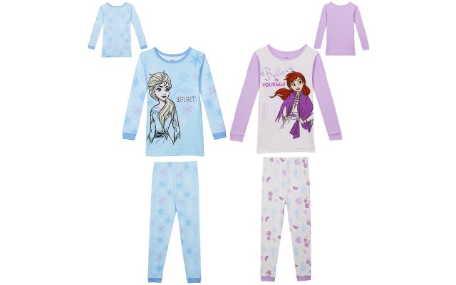 Frozen Kids' 4-piece Cotton PJ Set, One Color, 2T