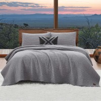 FRYE 4-piece Quilt Set, Ray Chambray, One Color, Queen