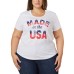  Ladies' Americana Tee, White, X-Large