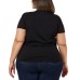  Ladies' Americana Tee, Black, X-Large