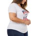  Ladies' Americana Tee, White, X-Large