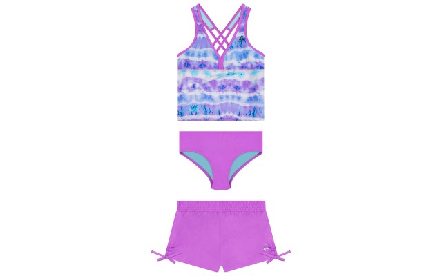  Youth 3-piece Swim Set, Purple, One Color, Large