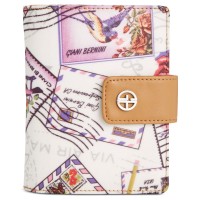 Giani Bernini Canvas Postcard Passport Wallet, Ivory