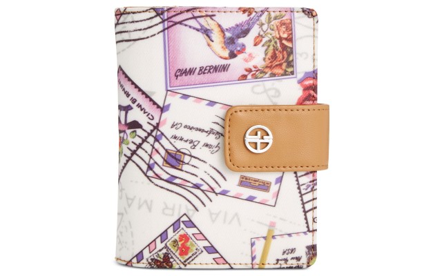  Canvas Postcard Passport Wallet, Ivory