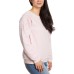  Ladies' Pullover with Lace, Pink, 2X