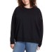  Ladies' Pullover with Lace, Black, 2X