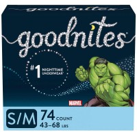 Goodnites Nighttime Underwear, Boys Sizes S/M - XL, One Color, Large (68-95 lb/31-43 kg)