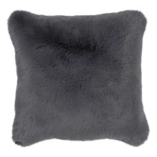 Gray Faux Fur Pillow