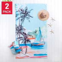 Harbor Bay 2-pack Beach Towels, Red