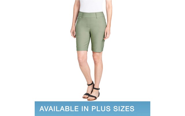  Ladies' Bermuda Short, Green, 2X