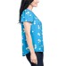  Ladies' V-Neck Blouse, Black, X-Large