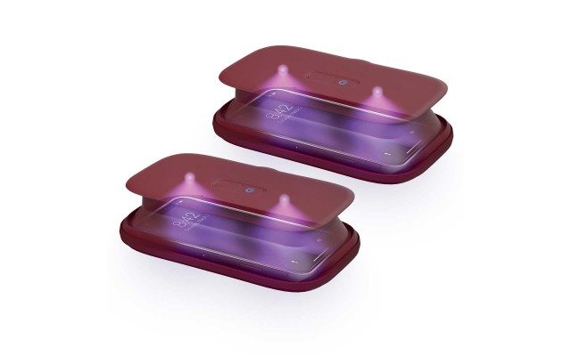  UV Clean Portable Phone Sanitizer 2-pack, Red