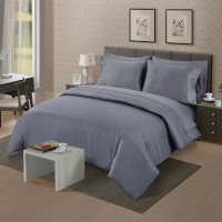 Hotel Signature Antimicrobial 800 Thread Count Supima Cotton 6pc Sheet Set, Gray, Split King