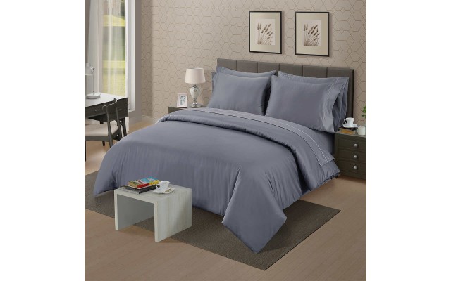  Antimicrobial 800 Thread Count Supima Cotton 6pc Sheet Set, Gray, Split King