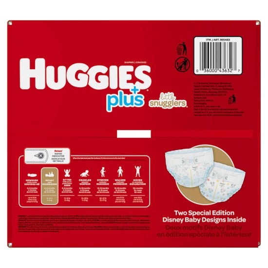  Plus Diapers Sizes 1 - 2, One Color, 2 (12-18 lb/5-8 kg)