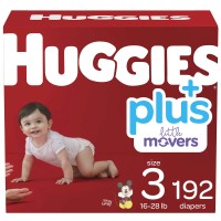 Huggies Plus Diapers Sizes 3 - 6, One Color, 4 (22-37 lb/10-17 kg)