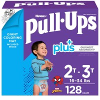 Huggies Pull-Ups Plus Training Pants For Boys, One Color, 3T-4T (32-40 lb/15-18 kg)