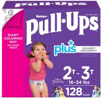 Huggies Pull-Ups Plus Training Pants For Girls, One Color, 4T-5T (38-50 lb/17-23 kg)
