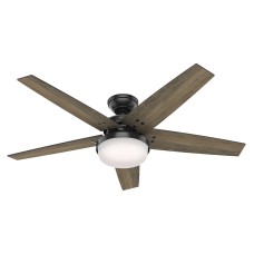 Hunter Brenham Matte Black LED 52″ Ceiling Fan