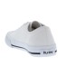  Ladies' Lace-Up Canvas Shoe, White, 6
