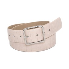 Inc Croc-Embossed Panel Belt