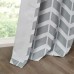  Alex 42″ x 84″ Colorblock Chevron Print Insulated Curtain Set