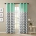  Alex 42″ x 84″ Colorblock Chevron Print Insulated Curtain Set