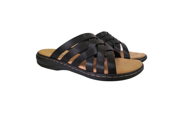  Ladies' Slip On Sandal, Black, 10