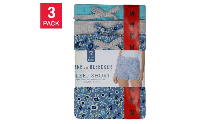 Jane and Bleecker Ladies' Short Set, 3-pack, Blue, Large