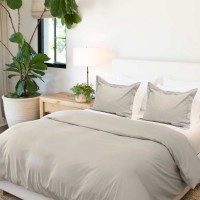 Jennifer Adams Eternal 3-piece Duvet Cover Set, Beige, Queen