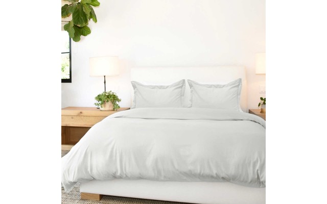 Jennifer Adams Eternal 3-piece Duvet Cover Set, Light Gray, King