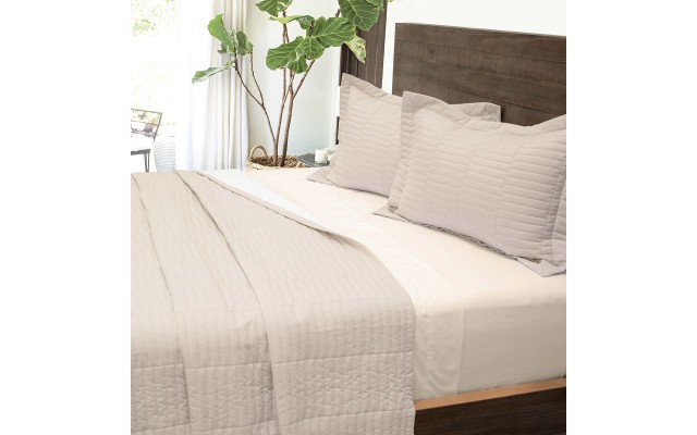  Codora 3-piece Quilt Set, Beige, King