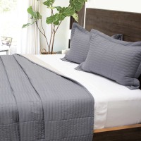 Jennifer Adams Home Codora 3-piece Quilt Set, Blue, Queen