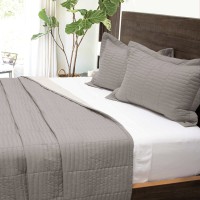 Jennifer Adams Home Codora 3-piece Quilt Set, Gray, Queen