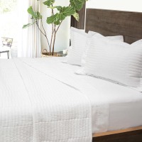 Jennifer Adams Home Codora 3-piece Quilt Set, White, Queen