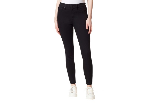  Ladies' High Rise Skinny Jean, Black, 10