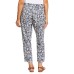 Ladies’ Printed Pull-on Pant, Gray, Medium