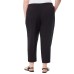  Ladies’ Printed Pull-on Pant, Black, Large