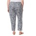  Ladies’ Printed Pull-on Pant, Gray, Medium